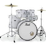 Pearl Roadshow 5-Piece Drumset with Cymbals and Hardware, White
