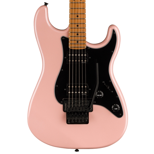 Squier Contemporary Stratocaster HH FR Electric Guitar, Roasted Maple Fingerboard, Shell Pink Pearl