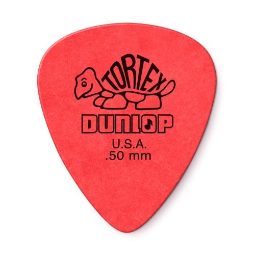 Dunlop 418P.50 Tortex Standard Guitar Pick, .50mm Red 12 Pack