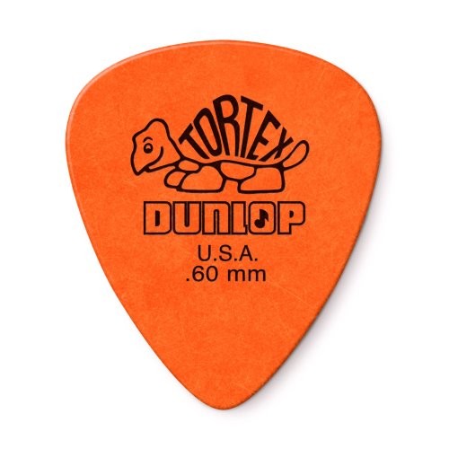 Dunlop 418P.60 Tortex Standard Guitar Pick, .60mm Orange 12 Pack