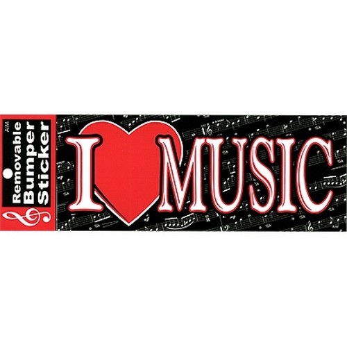 Aim AIM50301 Bumper Sticker - I Heart Music