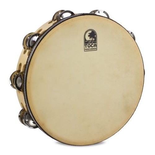 Toca T1010H Wooden Tambourine Double Row Double Jingle