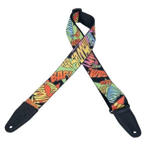 Levy's MPD2-036 2" Polyester Guitar Strap, Comic Punch