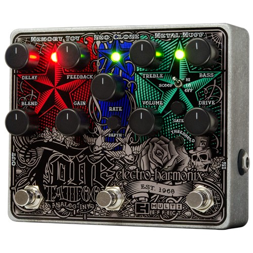 Electro-Harmonix Tone Tattoo Multi-effects pedal: Metal Muff, Neo Clone, Memory Toy, 9.6DC-200 PSU included