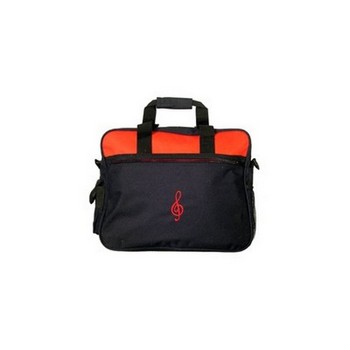 Aim AIM4922 Black/Red Music Portfolio Bag w/G-Clef