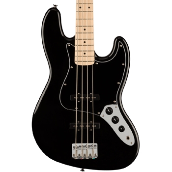 Squier Affinity Series Jazz Electric Bass Guitar, Maple Fingerboard, Black