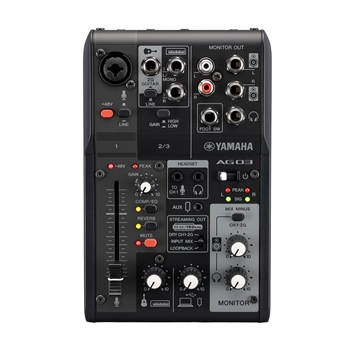 Yamaha AG03MK2B Black 3-Channel Mixer/USB Interface for IOS/Mac/PC