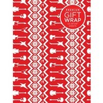 Hal Leonard HL00285994 Wrapping Paper - Red & White Holiday Guitar Theme