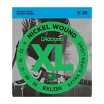D'Addario EXL130 Nickel Wound Electric Guitar Strings, Extra-Super Light, 8-38