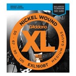 D'Addario EXL160BT Nickel Wound Bass Guitar Strings, Balanced Tension Medium, 50-120, Long Scale