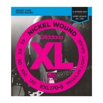 D'Addario EXL170-5 5-String Nickel Wound Bass Guitar Strings, Light, 45-130, Long Scale