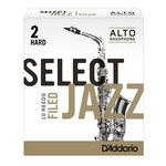 D'Addario Select Jazz Filed Alto Saxophone Reeds, Box of 10