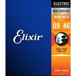 Elixir EL12027 Electric Guitar Strings with NANOWEB Coating, Custom Light (.009-.046)