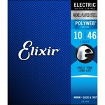 Elixir EL12050 Polyweb Coated Electric Guitar Strings w/ Anti-Rust Plated Plain Steels, Light (10 - 46)