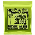 Ernie Ball EB2621 Nickel Wound 7 String Electric Guitar Strings, Regular Slinky (10 - 56)