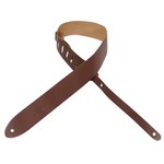 Levy's M12-BRN 2" Chrome-tan Leather Guitar Strap, Brown