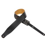 Levy's M26-BLK Classic Series Leather Guitar Strap, Black, 2.5"Wide, Adjustable
