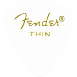 Fender 1980351780 Thin, 12 Pack, White, 351 Shape Guitar Picks