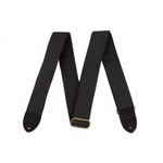 0990667006 2" Cotton/Leather Strap w/ Fender Logo, Black