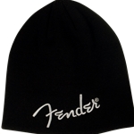 9106111706 Fender Logo Beanie, Black, One Size