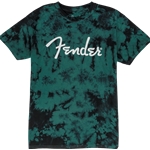 9122421 Fender Spaghetti Logo Tie-Dye T-Shirt, Blue
