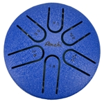 Amahi KLG3BL 3" Blue Steel Tongue Drum, A Major