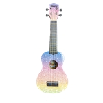 Amahi DDUK25 Tropical Series Glitter Rainbow Soprano Ukulele