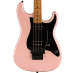 Squier Contemporary Stratocaster HH FR Electric Guitar, Roasted Maple Fingerboard, Shell Pink Pearl