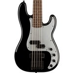 Squire Contemporary Active Precision Electric Bass Guitar PH V, Laurel Fingerboard, Black