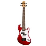 Kala UBASS-SB-RD-FS Solid Body 4-String Metallic Red Fretted U-BASS