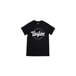 15852 Men's Basic Black T-Shirt with White Taylor Logo