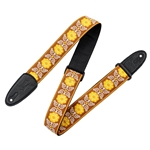 Levy's M8HT-27 Yellow Flower Power Hootenanny Strap