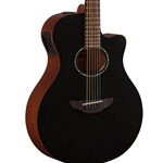 Yamaha APX600M Thinline Cutaway Acoustic Guitar with Electronics, Smokey Black Matte