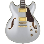 Ibanez AS73G Artcore Semi-Hollow Electric Guitar, Moonstone Silver Flat