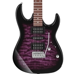 Ibanez GRX70QATVT GIO GRX70QA Electric Guitar, Trans Violet Sunburst