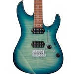 Ibanez AZ24S1FTXB AZ24S1F Standard Electric Guitar, Trans Turquoise Burst