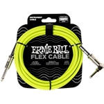 Ernie Ball P06465 Flex Instrument Cable Straight/Angle 10ft - Green