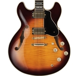 Yamaha SA220 Semi-Hollow Body Electric Guitar, Brown Sunburst
