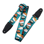 Levy's MP2TG001 Teal Sushi Roll - Tasty Grooves Poly Guitar Strap