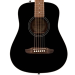 Fender California Standard Redondo Mini Acoustic Guitar with Bag, Black