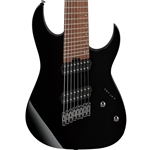 Ibanez RGMS8 Multi-Scale 8-String Electric Guitar, Black