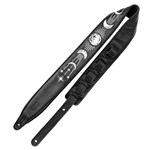 Levy's Night Life Series, Glow in the Moon and Stars 2.5" Leather Guitar Strap