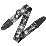 Levy's MP2CVY-003 Tarot - Black and White, Clairvoyant Series 2" Poly Guitar Strap