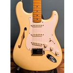 Fender C-10725 Used Eric Johnson Thinline Strat, Vintage White w/HS Case