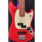 Used Fender Mustang PJ Electric Bass Guitar, Torino Red