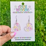 Jedi Woods JWHSCMNE Heart Shaped Colorful Music Note Earrings
