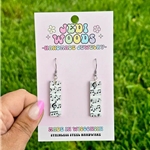 Jedi Woods JWMNBE Music Note Bar Earrings