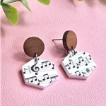 Jedi Woods JWMNDWST Music Note Dangle with Wood Stud Topper