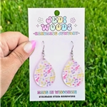 Jedi Woods JWTSWCMNE Teardrop Style Colorful Music Note Earrings
