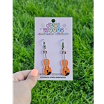 Jedi Woods JWVLN Acrylic String Instrument Violin/Viola Earrings